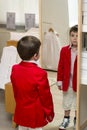 Boy dressing up Royalty Free Stock Photo