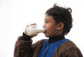 Boy Drinking Milk Royalty Free Stock Photo