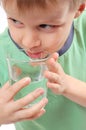 Boy drinking water Royalty Free Stock Photo