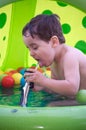 Boy drinking water Royalty Free Stock Photo