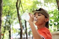 Boy Drinking Water Royalty Free Stock Photo