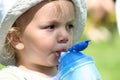 Boy drinking water