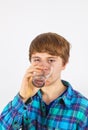 Boy drinking water Royalty Free Stock Photo