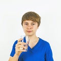 Boy drinking water Royalty Free Stock Photo