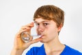 Boy drinking water Royalty Free Stock Photo