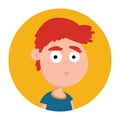 boy dumbfounded. Vector illustration decorative design