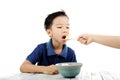 Boy eat rice Royalty Free Stock Photo