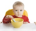 Boy eating breakfast Royalty Free Stock Photo