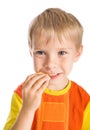 Boy eating cookie Royalty Free Stock Photo