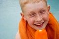 Boy eating ice cream Royalty Free Stock Photo