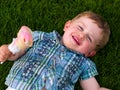 Boy eating ice cream Royalty Free Stock Photo