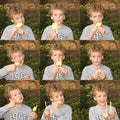 Boy eating IceLolly Royalty Free Stock Photo