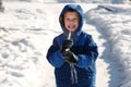 Boy eating Icicle