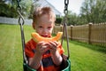 Boy eating melon Royalty Free Stock Photo