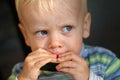 Boy eating melon Royalty Free Stock Photo