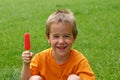 Boy Eating Popsicle Royalty Free Stock Photo