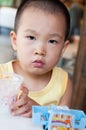 Boy eating ice cream Royalty Free Stock Photo