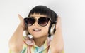 Boy is enjoy listen to Music headphone Royalty Free Stock Photo