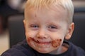 Boy enjoying chocolate