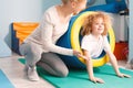 Boy exercising at senory gym Royalty Free Stock Photo