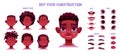 Boy face construction, african child creation Royalty Free Stock Photo