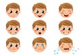 Boy Face Expressions Royalty Free Stock Photo