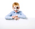 Boy with face painting like a dog Royalty Free Stock Photo