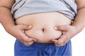 Boy fat and Unhealthy Royalty Free Stock Photo