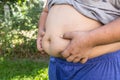 Boy fat and unhealthy Royalty Free Stock Photo