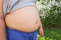 Boy fat and unhealthy Royalty Free Stock Photo