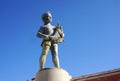 Boy with the fish Fountain on Main Square in Rovinj, Croatia Royalty Free Stock Photo