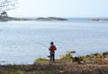 Boy fishing