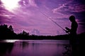 Boy fishing Royalty Free Stock Photo