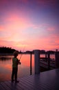 Boy fishing Royalty Free Stock Photo