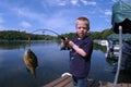 Boy Fishing Royalty Free Stock Photo