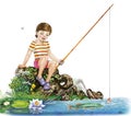 Boy with fishing rod