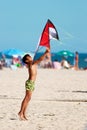 Boy flying the kite Royalty Free Stock Photo