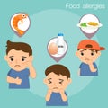 Boy with food allergies