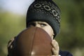 Boy with a Football Royalty Free Stock Photo