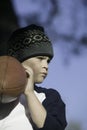 Boy with a Football Royalty Free Stock Photo