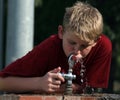 Boy At Fountain Royalty Free Stock Photo