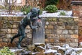 Boy fountain in Mons, Belgium, the Capital of Culture Royalty Free Stock Photo