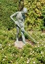 Boy Gardener bronze statue in the Chicago Botanic Garden, USA Royalty Free Stock Photo