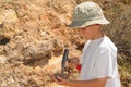 Boy Geology Student Royalty Free Stock Photo