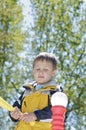 Boy Getting Ready To Hit T-Ball Royalty Free Stock Photo