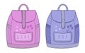 Boy and girl backpacks