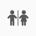 Boy and girl, child icon, children, kid, toilet, man, woman