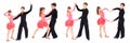 Boy and girl dancing ballroom dance