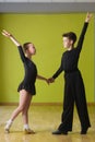 Boy and girl dancing ballroom dance