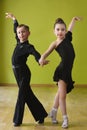 Boy and girl dancing ballroom dance Royalty Free Stock Photo